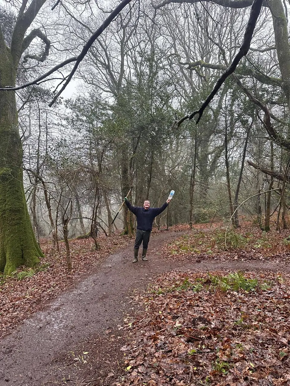 Ben finishing his path